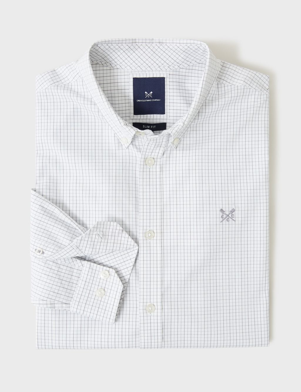 Slim Fit Pure Cotton Check Oxford Shirt 1 of 6