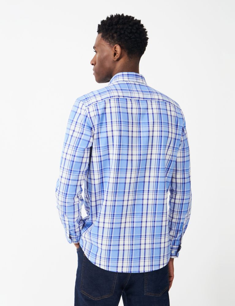 Slim Fit Pure Cotton Check Oxford Shirt 4 of 5