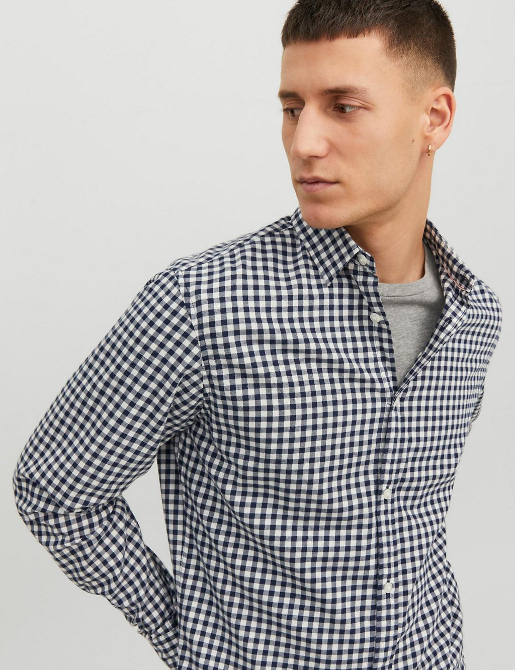 Slim Fit Pure Cotton Check Oxford Shirt 7 of 7