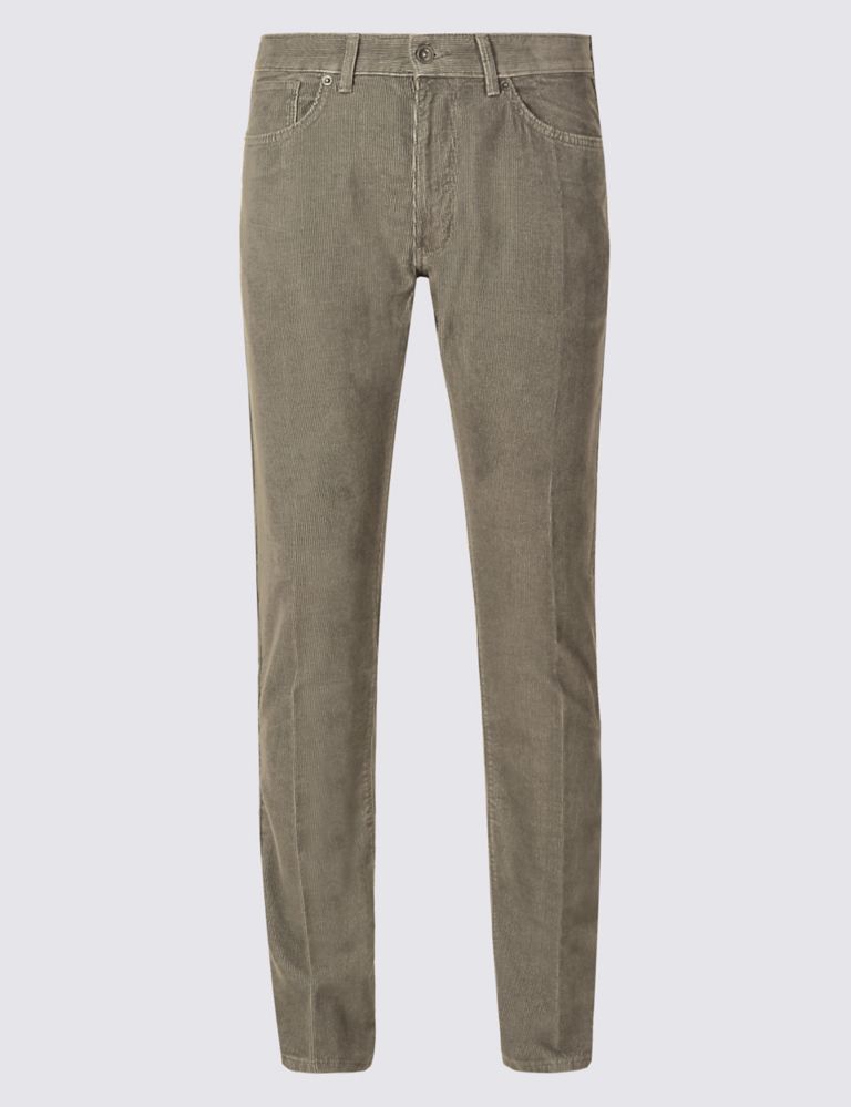 Slim Fit Pure Cotton Corduroy Trousers 2 of 4