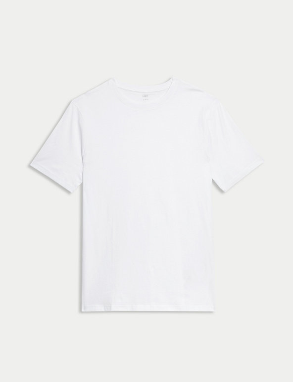 Slim Fit Pure Cotton Crew Neck T-Shirt Image 1 of 1