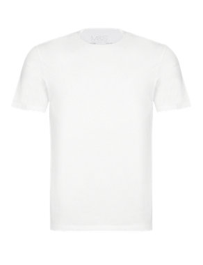 Slim Fit Pure Cotton Crew Neck T-Shirt Image 2 of 3