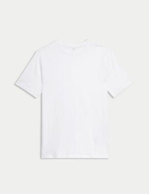 Slim Fit Pure Cotton Crew Neck T-Shirt Image 2 of 5