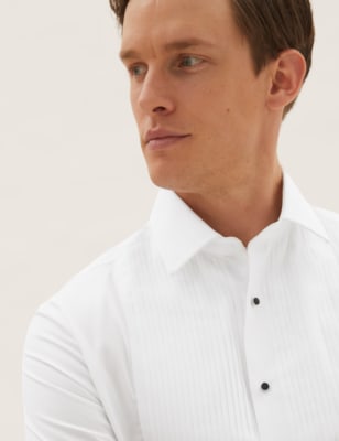 tuxedo shirt m&s