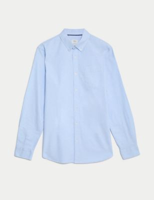 Slim Fit Pure Cotton Oxford Shirt Image 2 of 5
