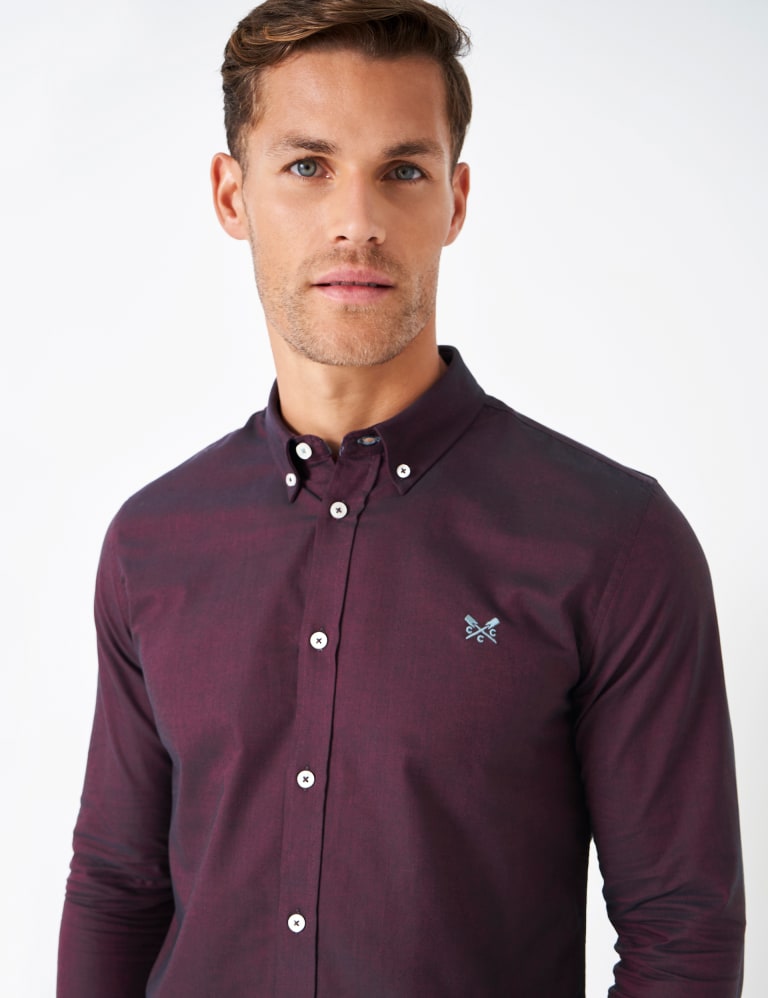 Slim fit discount cotton oxford shirt