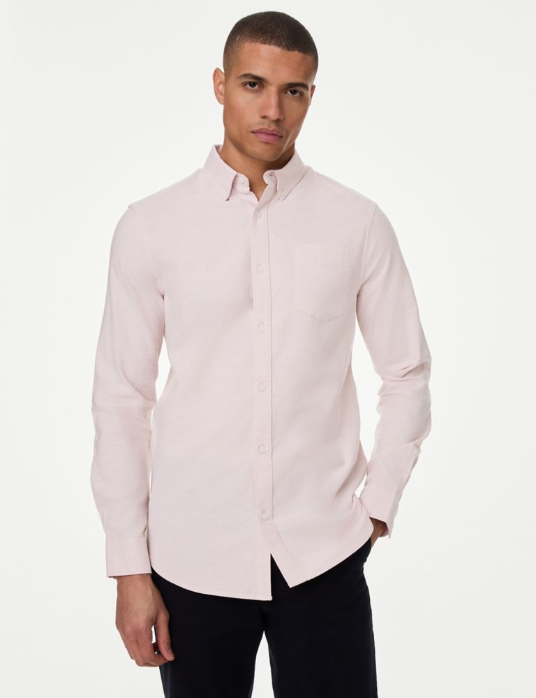 Slim Fit Pure Cotton Oxford Shirt 4 of 5