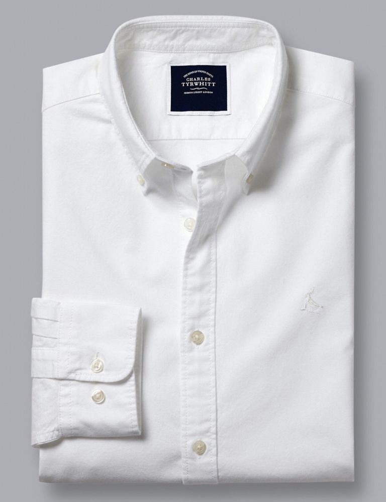 Slim Fit Pure Cotton Oxford Shirt 1 of 2