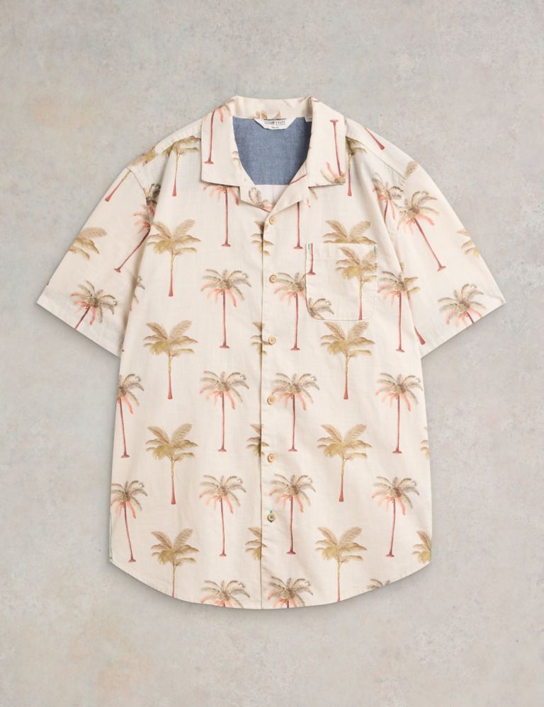 Slim Fit Pure Cotton Palm Print Shirt 2 of 6