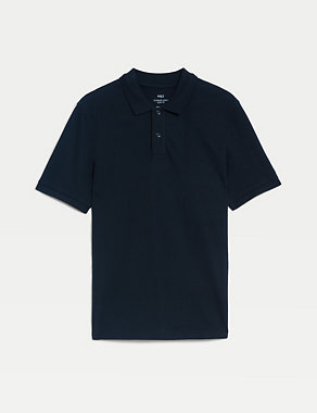 Slim Fit Pure Cotton Pique Polo Shirt Image 2 of 5