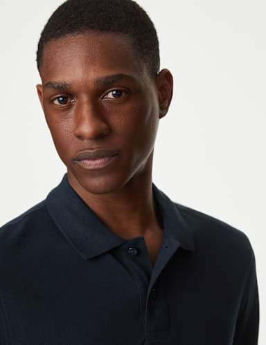 Slim Fit Pure Cotton Pique Polo Shirt 4 of 4