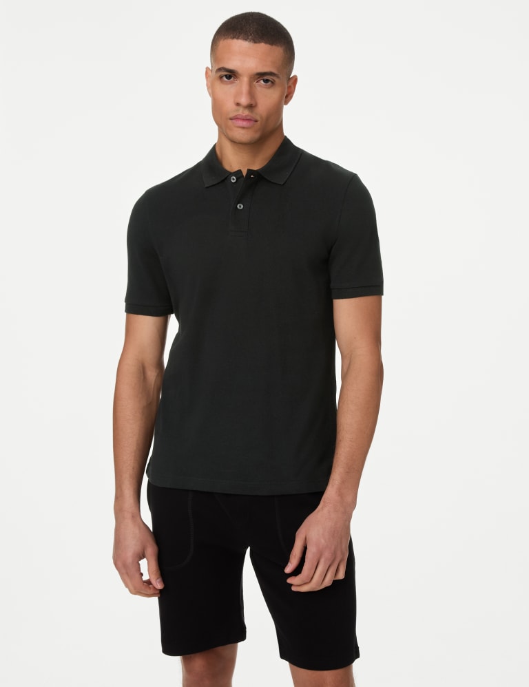 Mens black slim best sale fit polo shirt