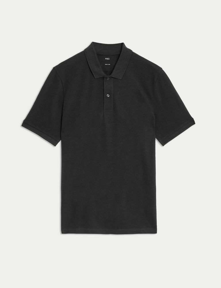 Buy Slim Fit Pure Cotton Pique Polo Shirt | M&S Collection | M&S