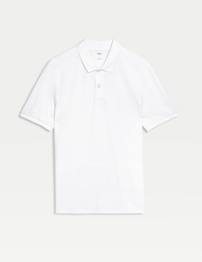 Slim Fit Pure Cotton Pique Polo Shirt 2 of 5