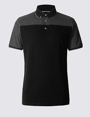 Slim Fit Pure Cotton Polo Shirt Image 2 of 3