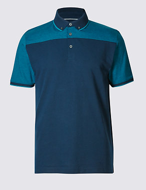 Slim Fit Pure Cotton Polo Shirt Image 2 of 3