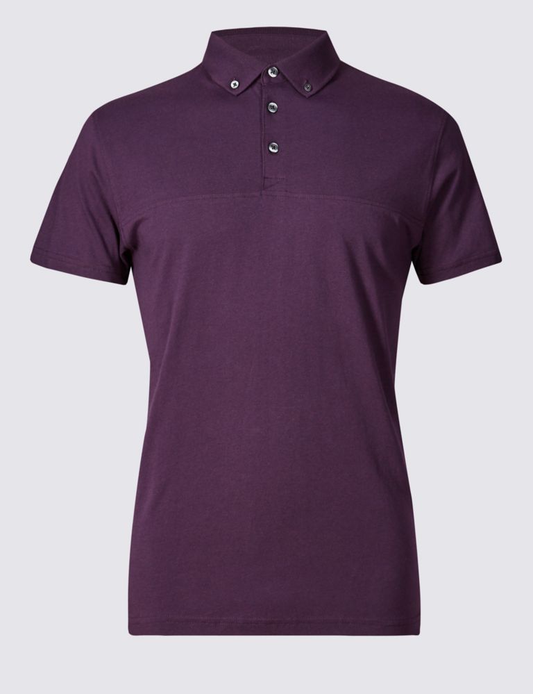 Slim Fit Pure Cotton Polo Shirt 1 of 2