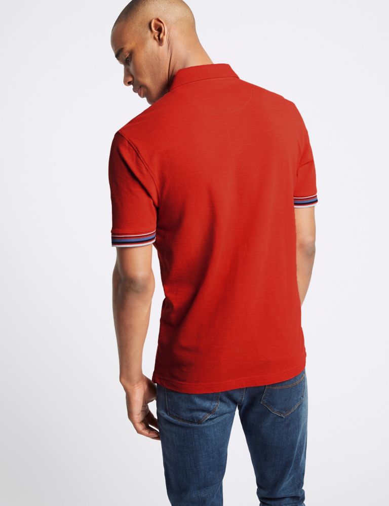 Slim Fit Pure Cotton Polo Shirt 4 of 5
