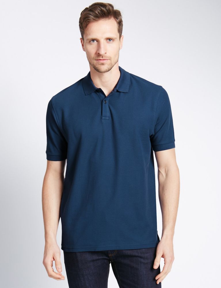 Slim Fit Pure Cotton Polo Shirt 1 of 5