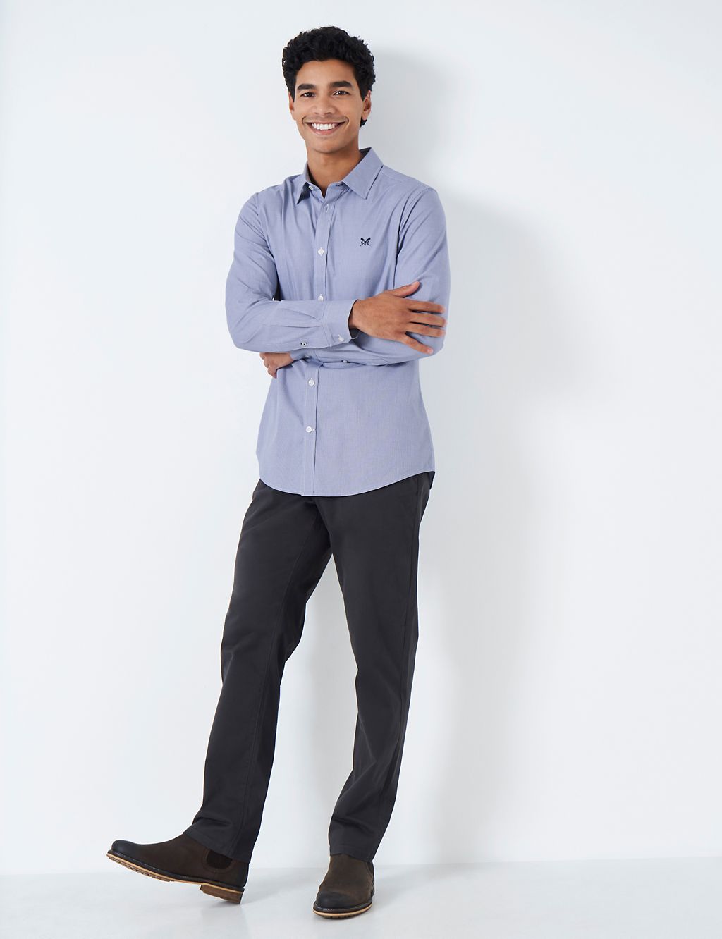 Slim Fit Pure Cotton Puppytooth Oxford Shirt 2 of 5