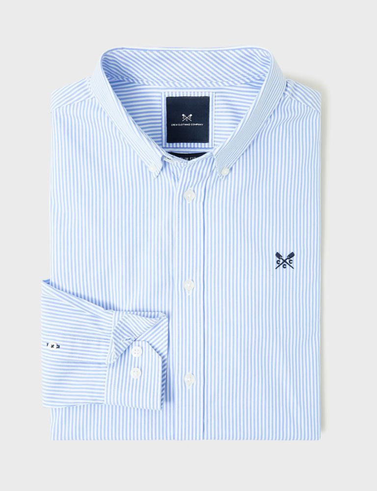 Slim Fit Pure Cotton Striped Oxford Shirt 2 of 5
