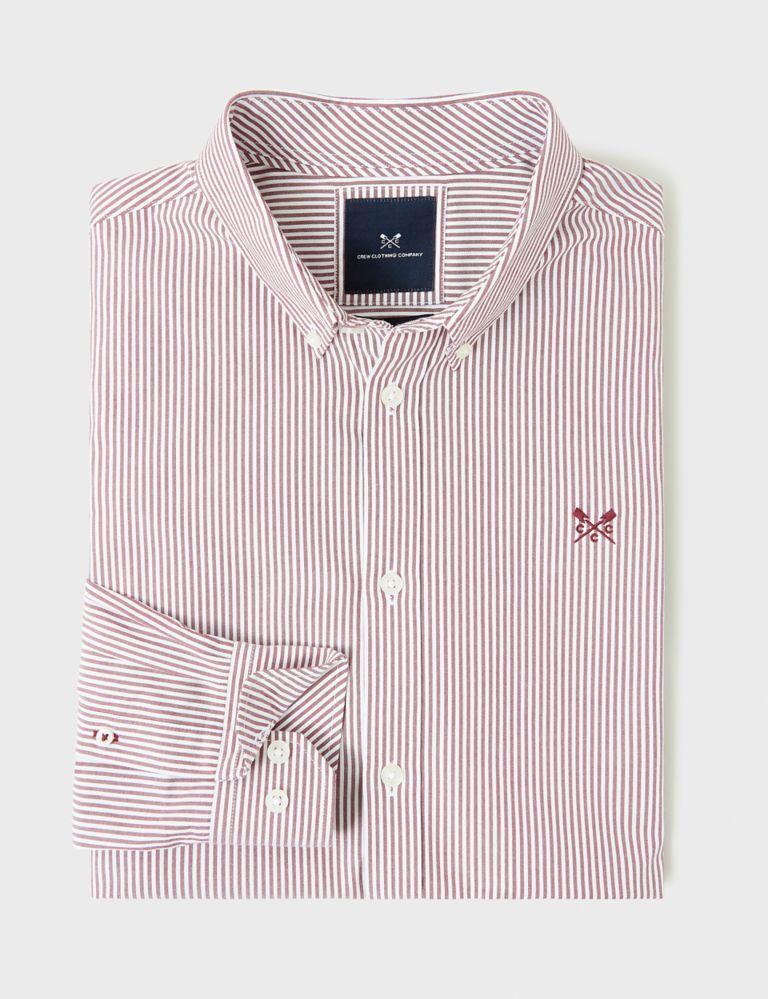 Slim Fit Pure Cotton Striped Oxford Shirt | Crew Clothing | M&S