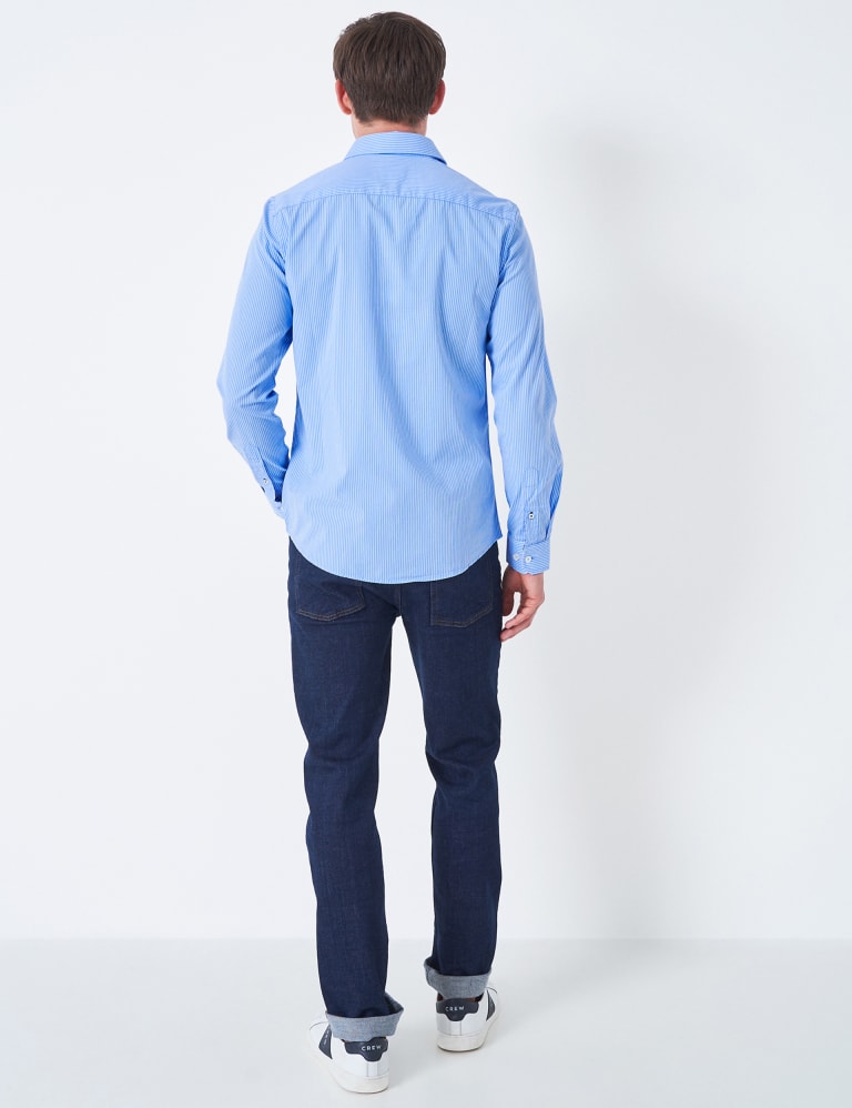 Slim fit striped poplin shirt shop