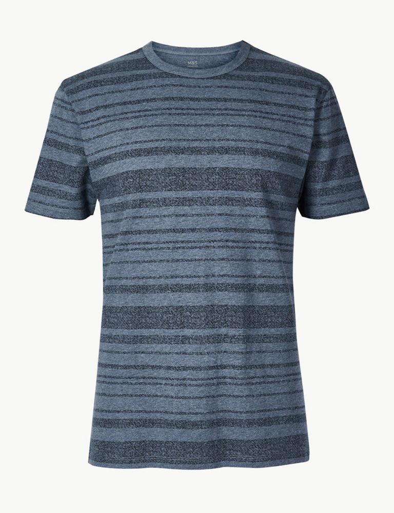 Slim Fit Pure Cotton Striped T-Shirt 2 of 4