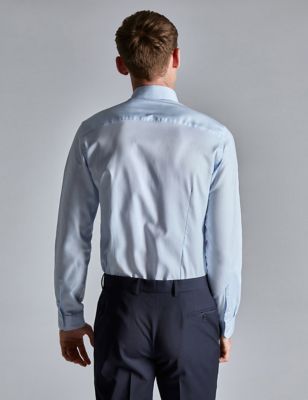 Slim Fit Pure Cotton Textured Dress Shirt Image 2 of 3