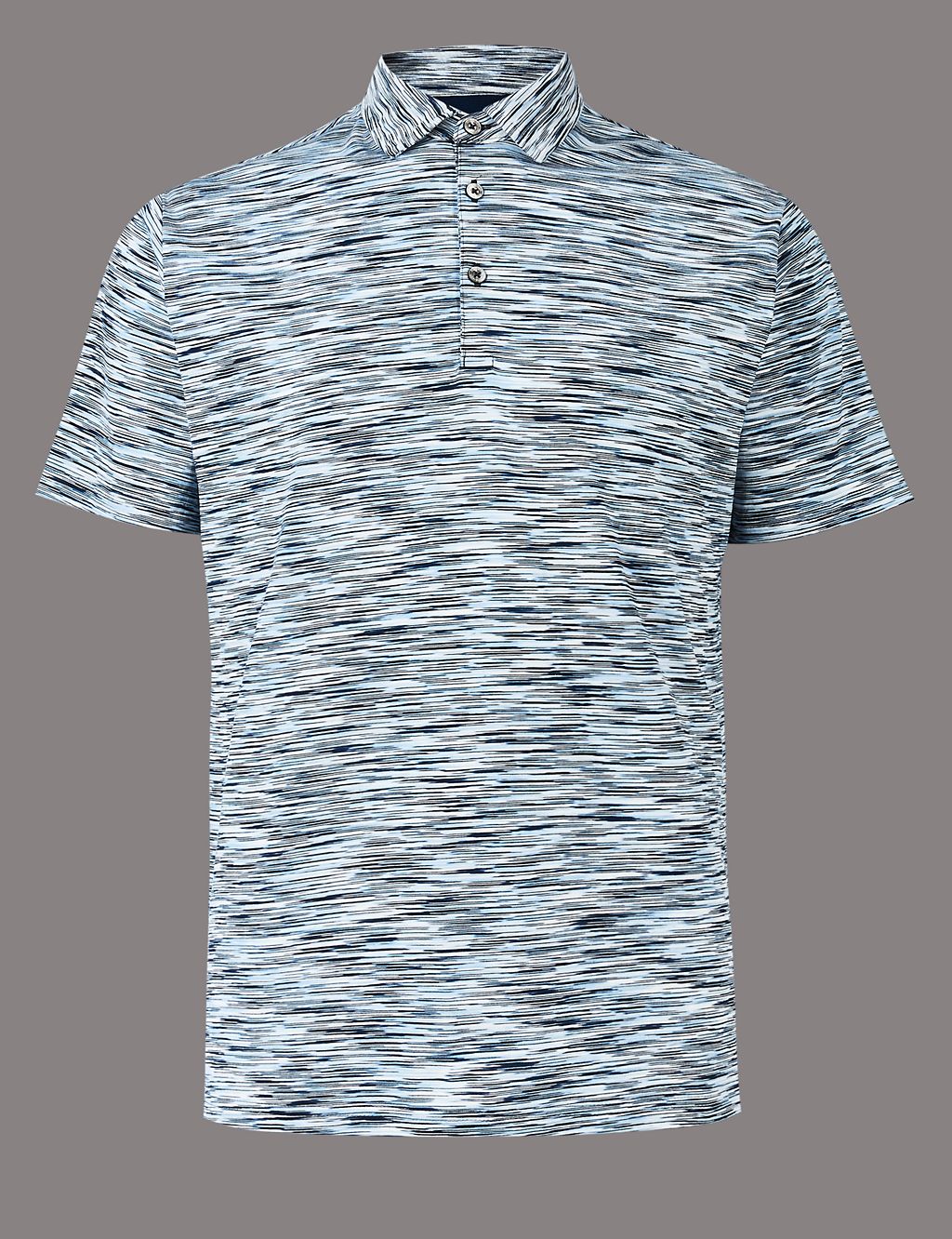 Slim Fit Pure Cotton Textured Polo Shirt 1 of 1