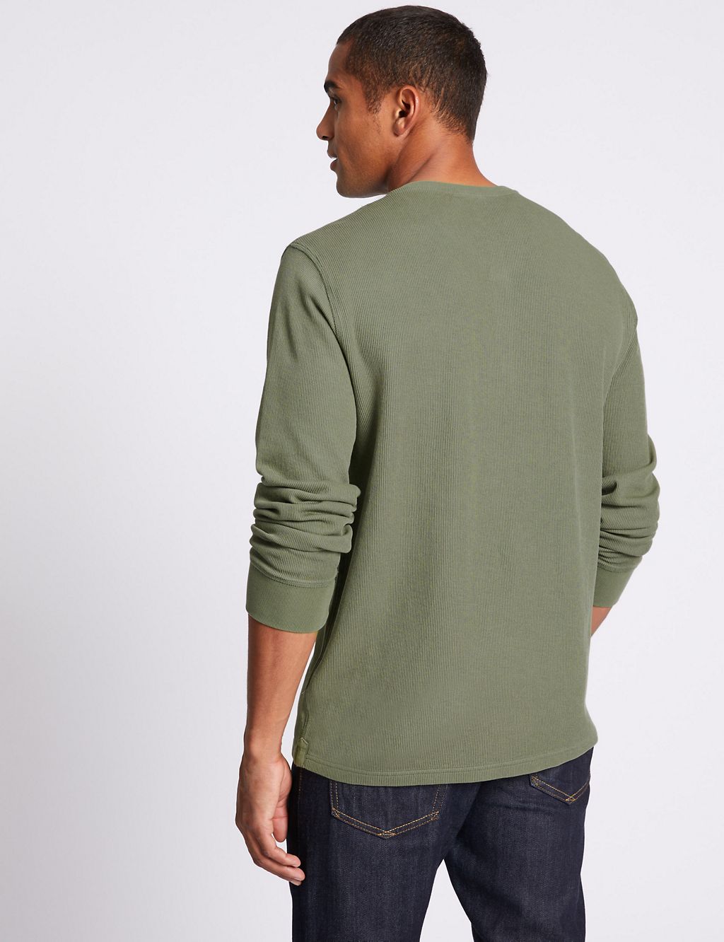 Slim Fit Pure Cotton Textured Top 4 of 5