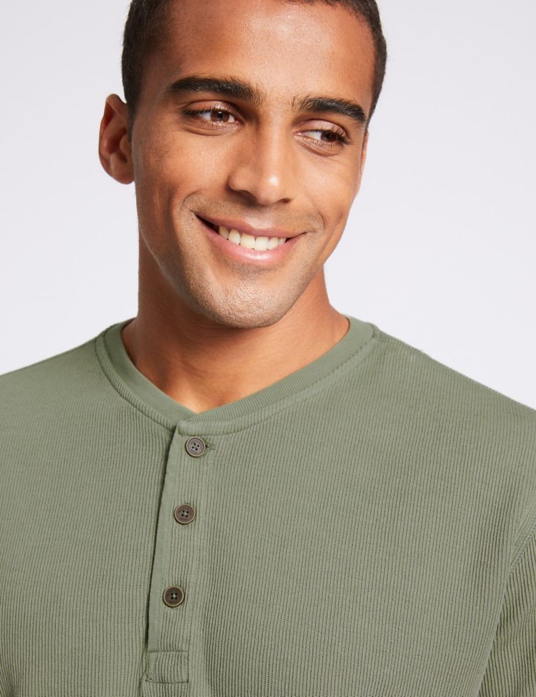 Slim Fit Pure Cotton Textured Top 5 of 5