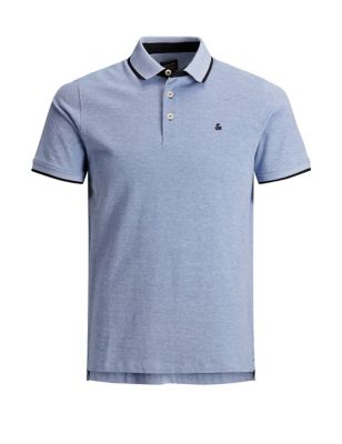 Slim Fit Pure Cotton Tipped Polo Shirt Image 2 of 5