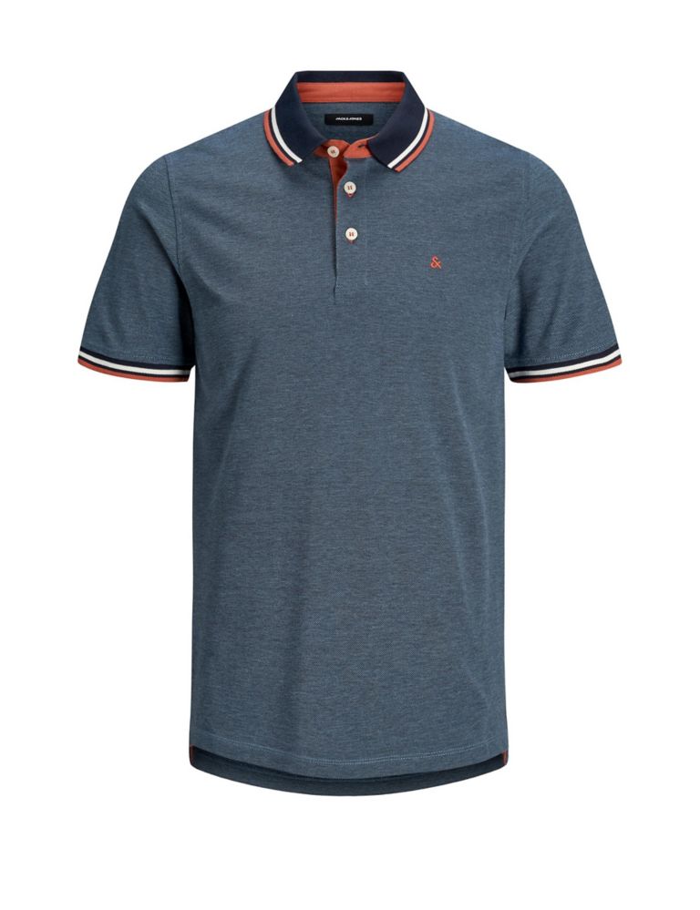 Slim Fit Pure Cotton Tipped Polo Shirt 2 of 6