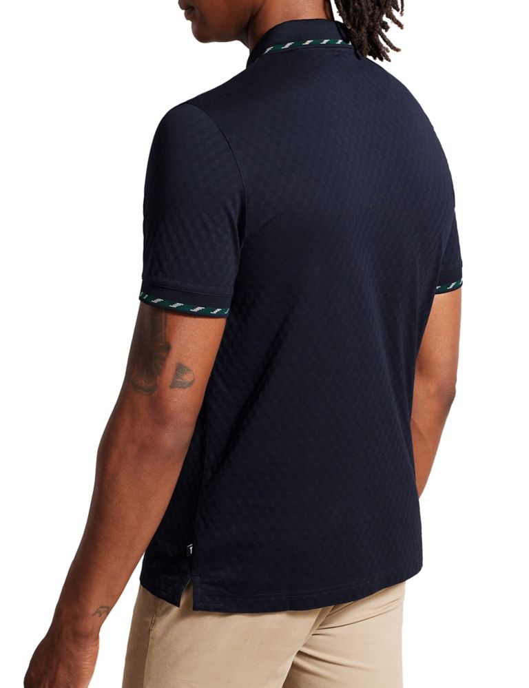 Slim Fit Pure Cotton Tipped Polo Shirt 4 of 6