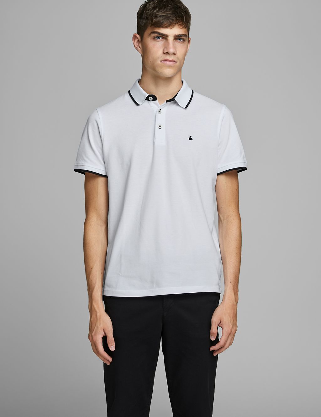 Slim Fit Pure Cotton Tipped Polo Shirt 3 of 6