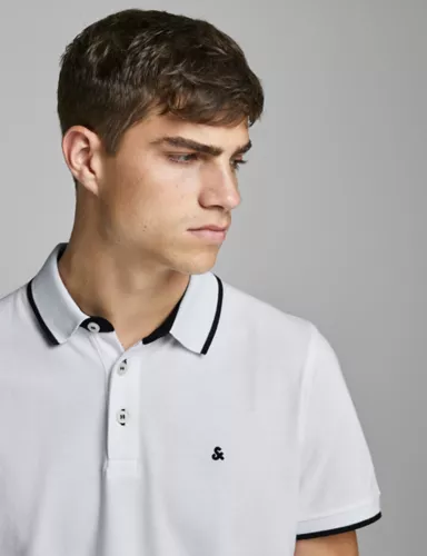 Slim Fit Pure Cotton Tipped Polo Shirt 3 of 6