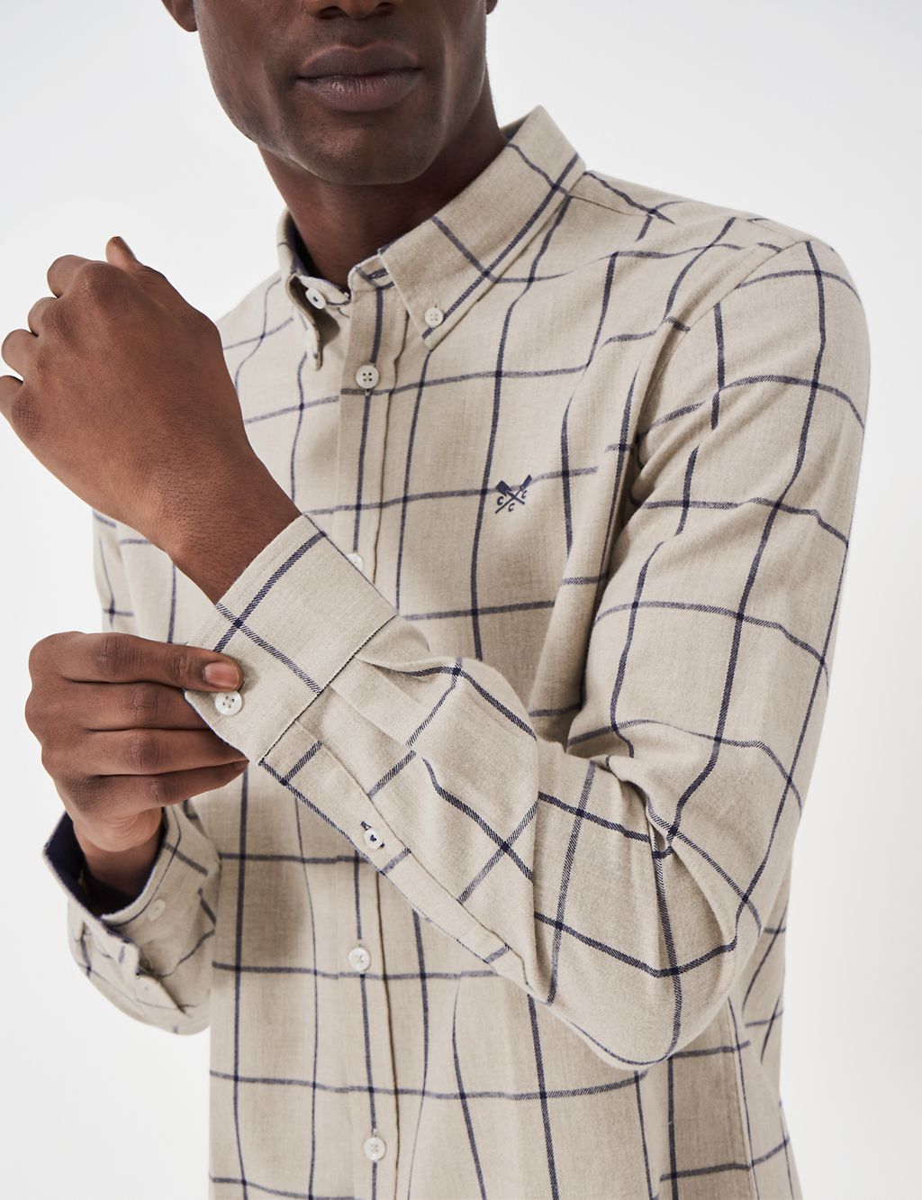 Slim Fit Pure Cotton Twill Check Shirt 5 of 5