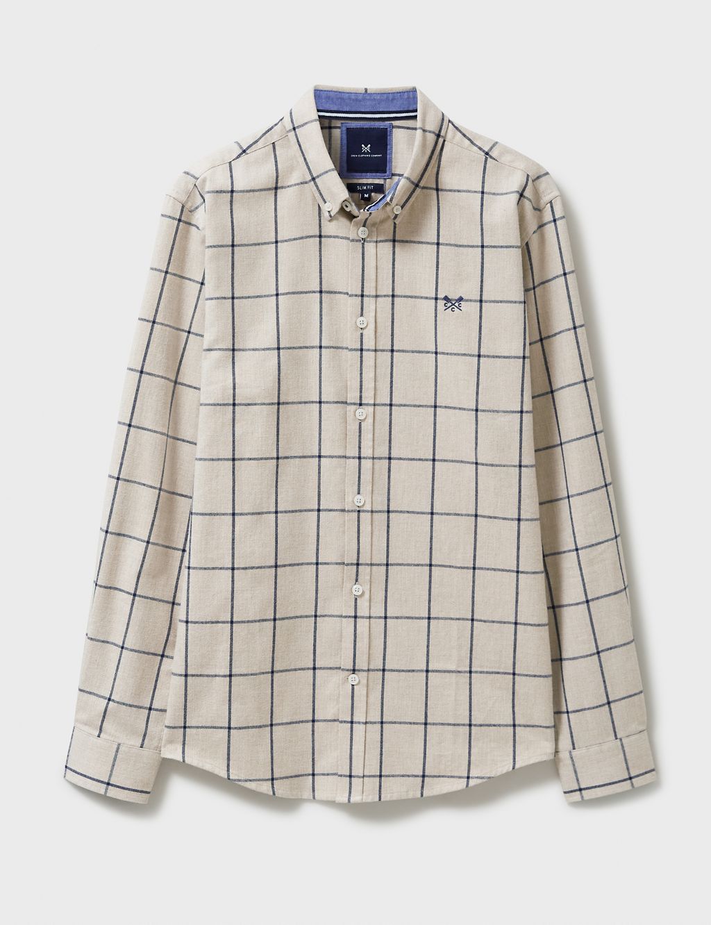 Slim Fit Pure Cotton Twill Check Shirt 1 of 5