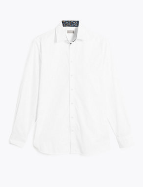 Slim Fit Pure Cotton Twill Shirt Image 2 of 6