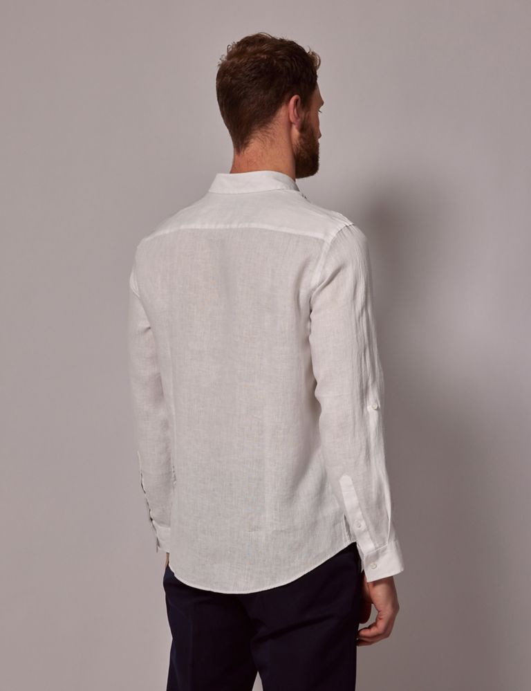 Slim Fit Pure Linen Shirt 2 of 8