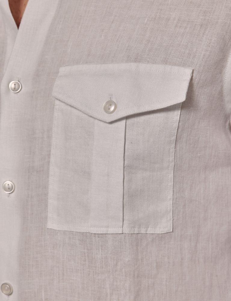 Slim Fit Pure Linen Shirt 4 of 8