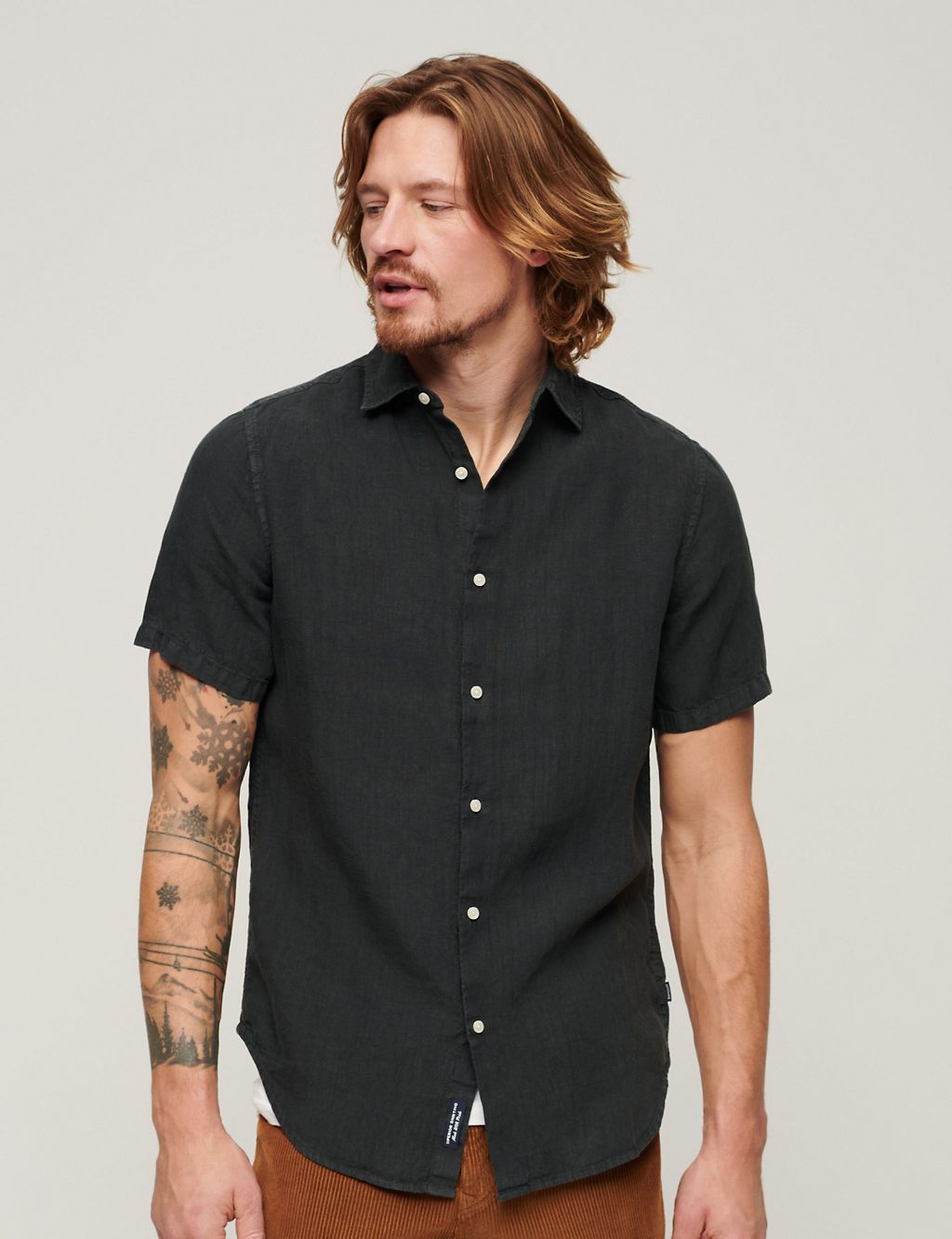 Slim Fit Pure Linen Striped Shirt 3 of 6