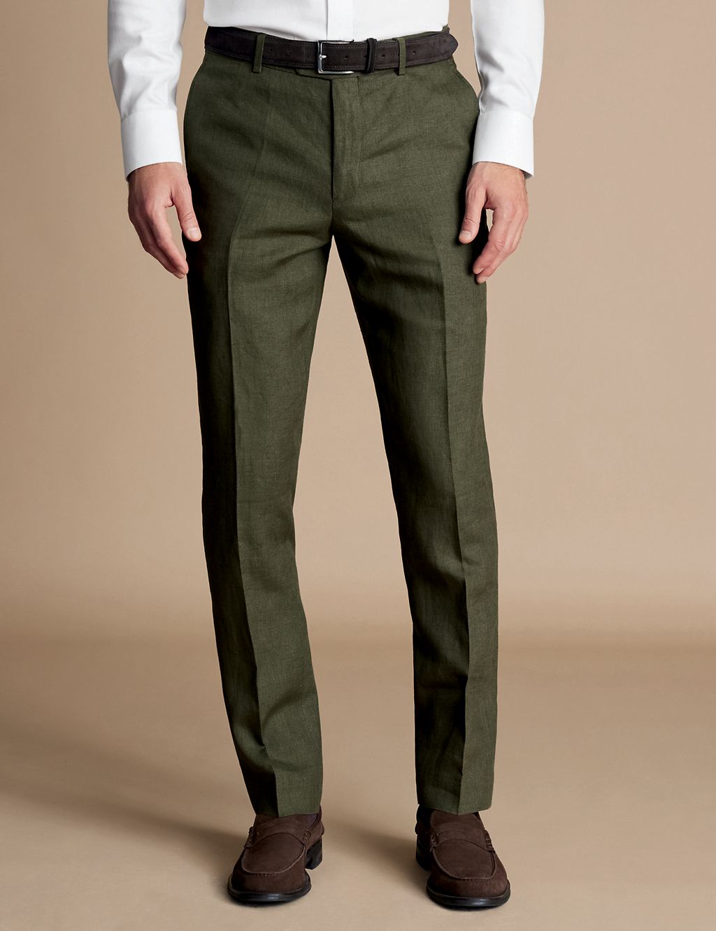 Slim Fit Pure Linen Suit Trousers 3 of 4