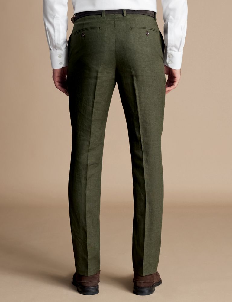 Slim Fit Pure Linen Suit Trousers 3 of 4