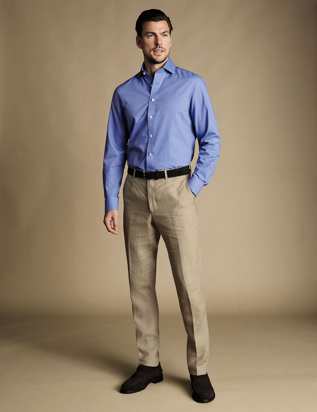 Slim Fit Pure Linen Trousers 3 of 5