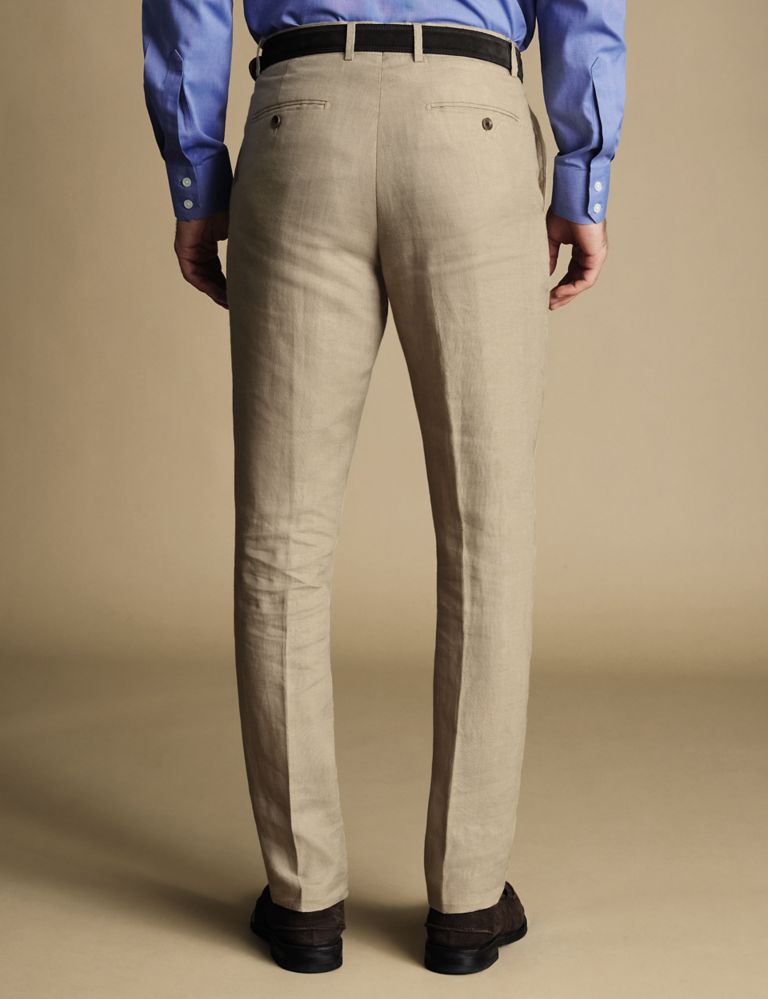 Slim Fit Pure Linen Trousers 4 of 6