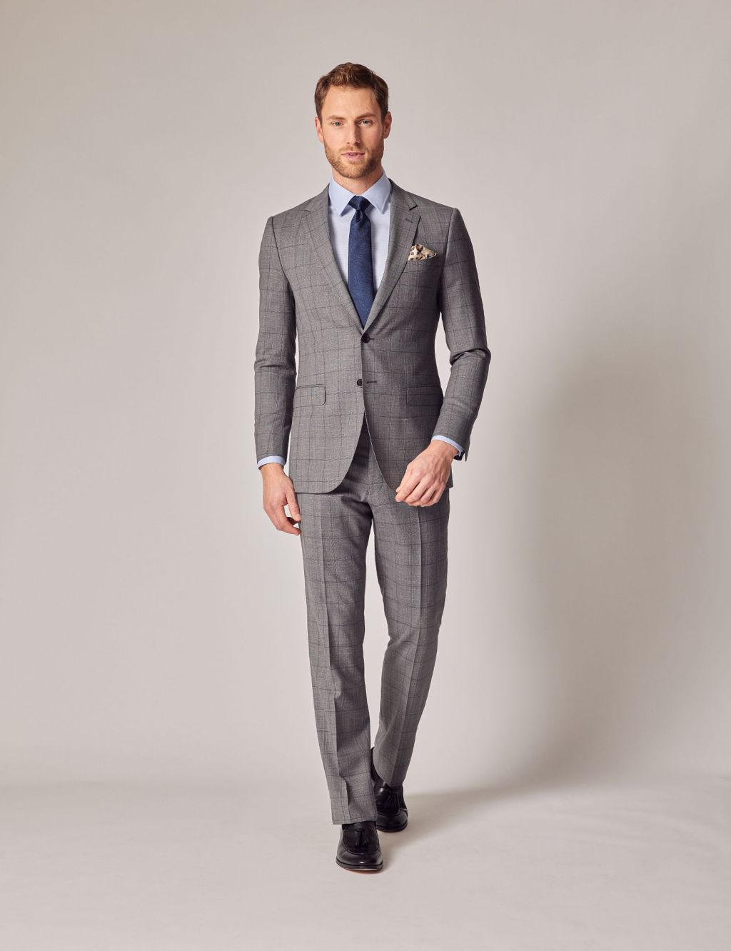 Slim Fit Pure Wool Check Suit Jacket | Hawes & Curtis | M&S