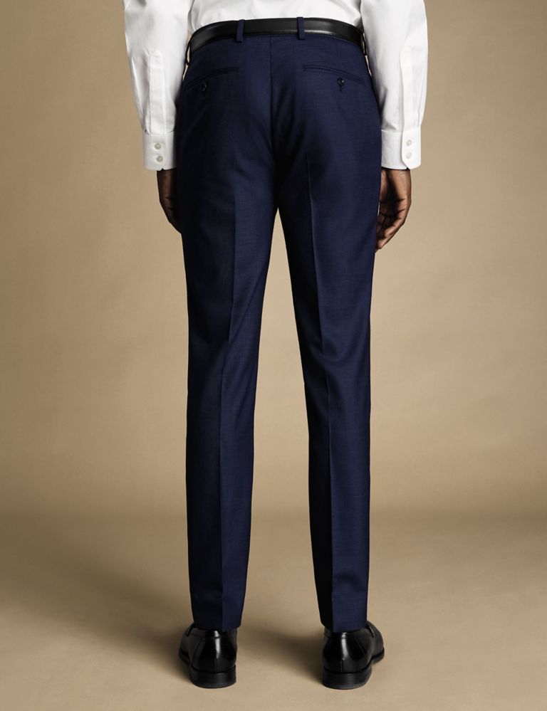 Slim Fit Pure Wool Flat Front Suit Trousers 2 of 3