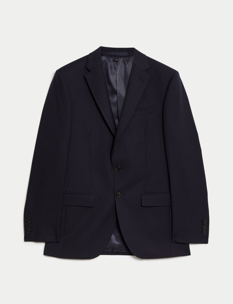 Slim Fit Pure Wool Herringbone Suit Jacket 2 of 6